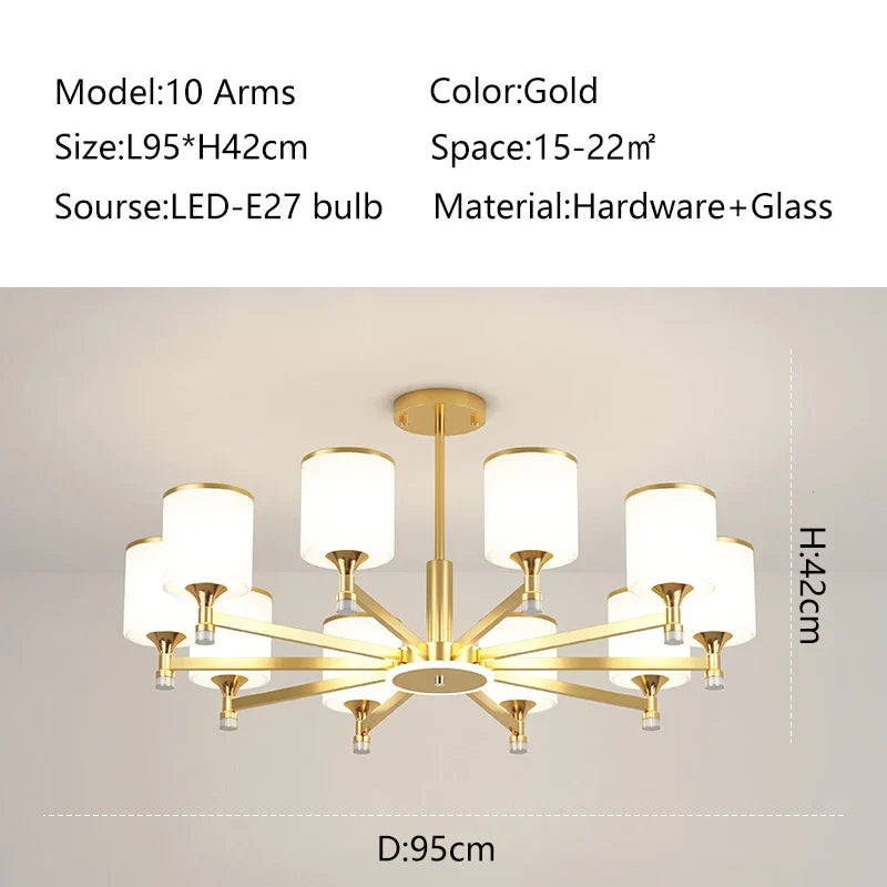 Decorbites™ Glasleuchter: Nordisch moderner LED-Hängeleuchter für Wohnzimmer und Schlafzimmer