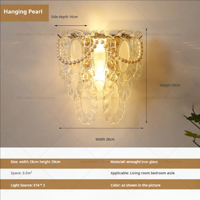 Crystal Glass Wall Lamp