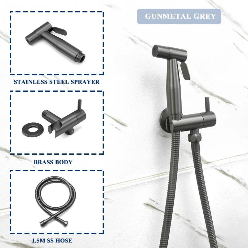 Decorbites™ Gold Bidet Armatur Handbrause Einzelner Kaltwassertapfer Hygienische Toilettendusche