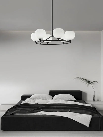 DecorBites™ Copper Glass Chandelier Ceiling Light Fixture