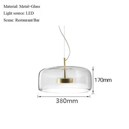 Nordisches Restaurant-Pendant-Licht, modernes Luxus-Bar-Tresen, Café-Nachttisch-Einzelkopf-Glas-Kunst-Lichtarmatur