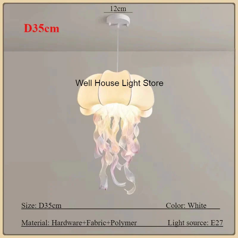 Silk Jellyfish Pendant Chandelier