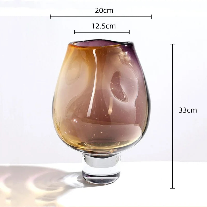 DecorBites™ Gradient Glass Vase Flower Arrangement Home Decor Bouquet Vaseäß