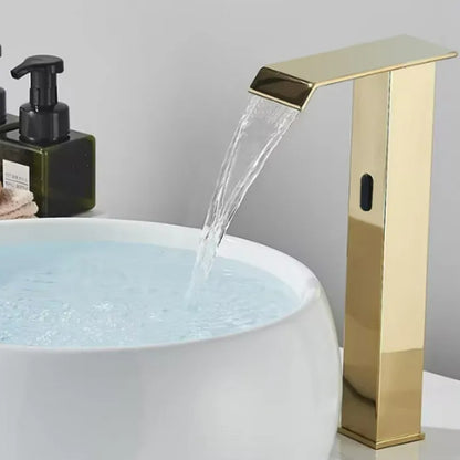 Decorbites™ Gold Sensor-Wasserfall-Waschtischarmatur Automatisch Berührungslos Heiß-Kalt-Mischer Badezimmer
