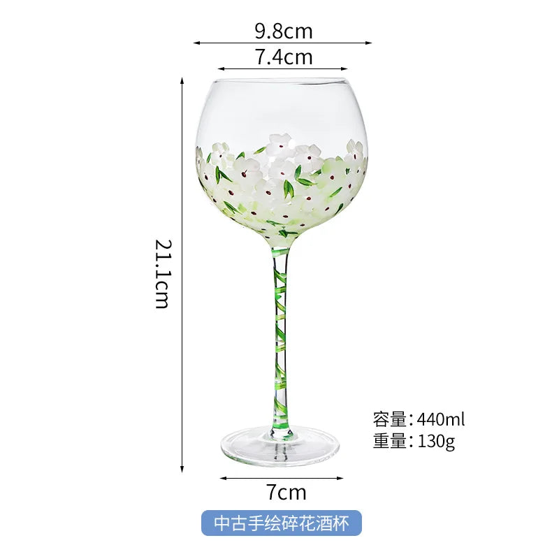Decorbites™ Handbemalter Glasbecher: Kreative Rotweingläser für Hochzeitsfeiern