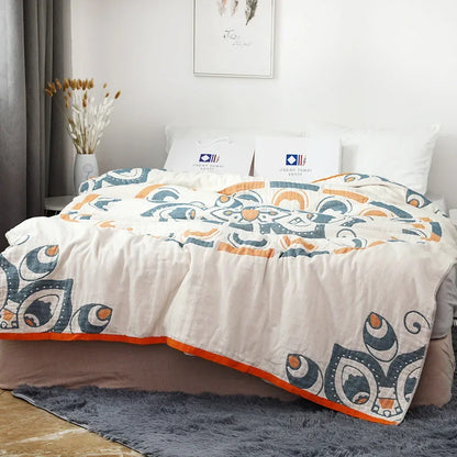 Decorbites™ Baumwolldecke im nordischen Stil - Weiche Sommerquilt für Einzel- und Doppelbetten - Boho-Haustextil-Deckbezug