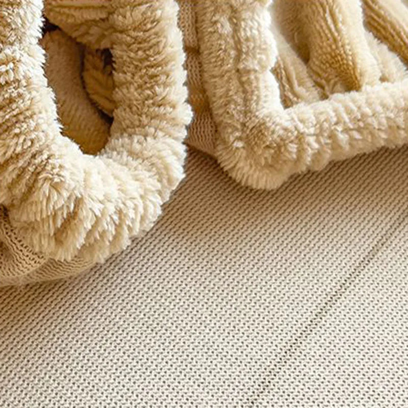 DecorBites™ Cozy Milk Velvet Fitted Sheet for Autumn & Winter Mattress Topper