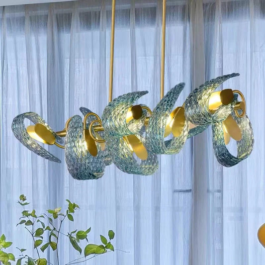 "DecorBites™ Glas-Kronleuchter für moderne Esszimmer-Einrichtung 2024"