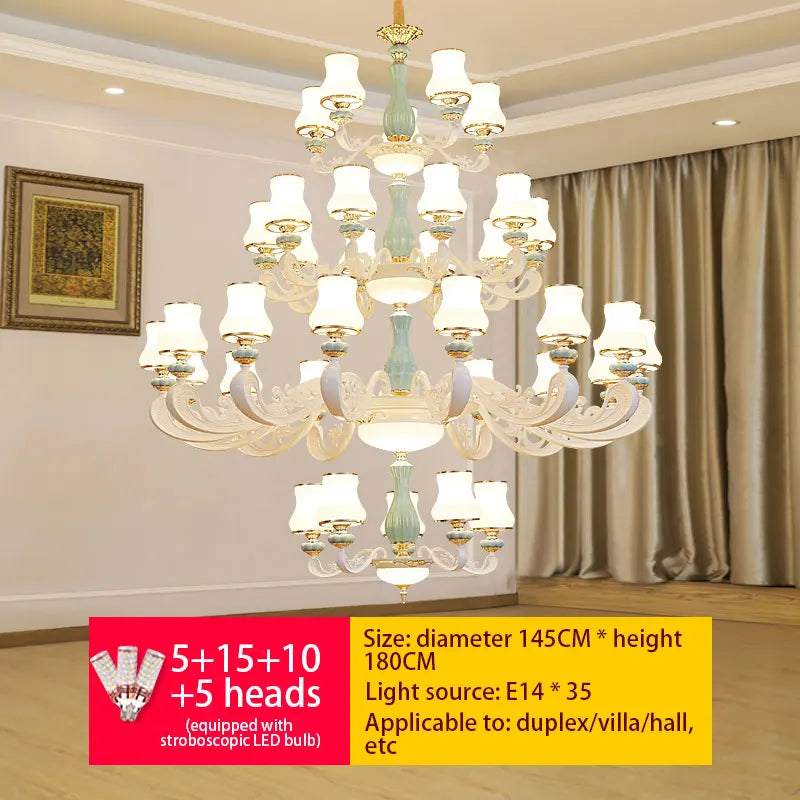 Decorbites™ Deluxe Duplex Wohnzimmer-Kronleuchter – Elegante Villa- & Hotel-Pendantbeleuchtung