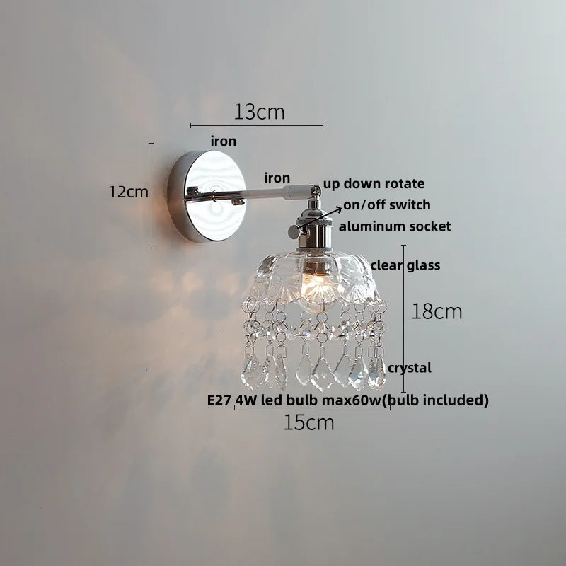 Decorbites™ Kristall-LED-Wandleuchte – Moderne nordische Wohnzimmer-Nachttischlampe