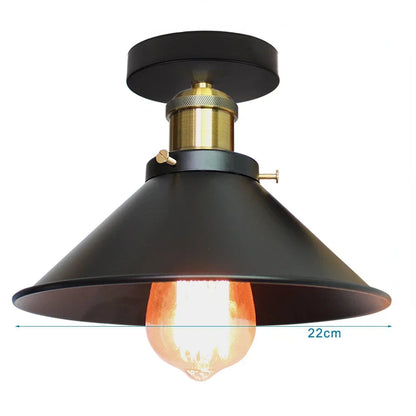 Black Vintage Metal Multi-Head Pendant Light
