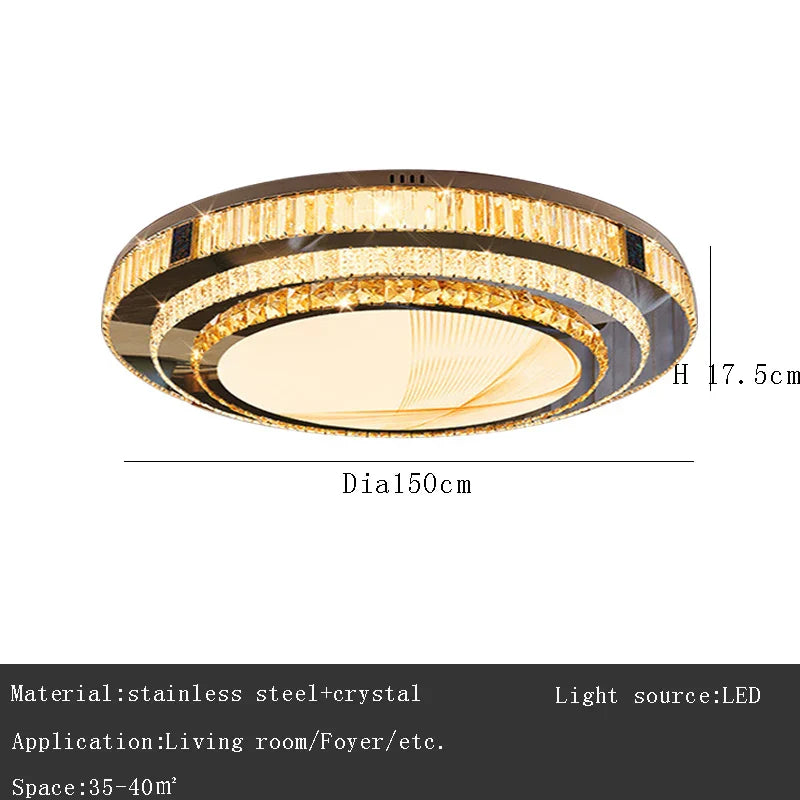 Gold Rectangle Crystal Lamp