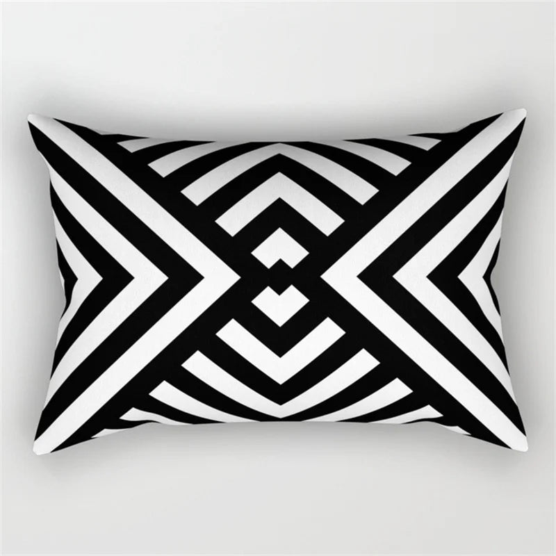 Decorbites™ Geometrisches Wellenlinien-Taljen-Kissenbezug-Set