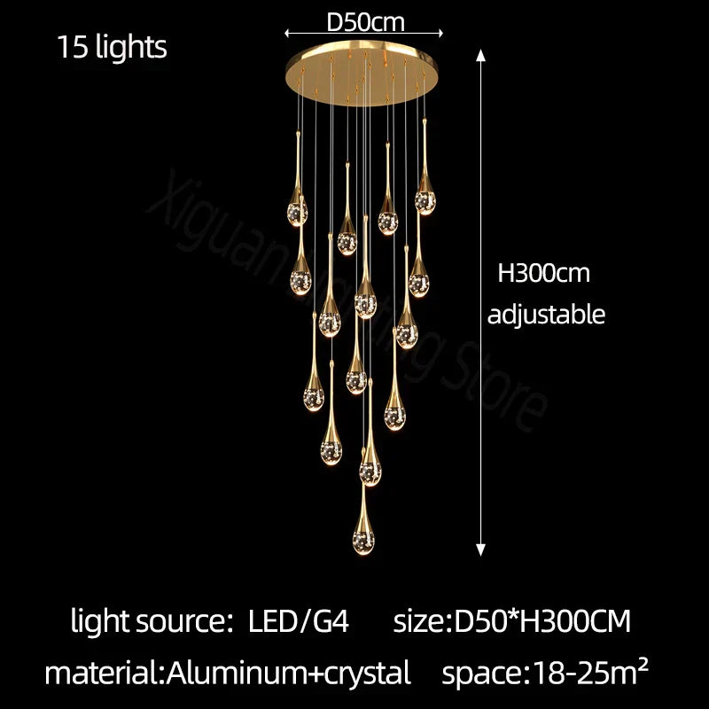 DecorBites™ Crystal Bubble Chandelier: Modern Luxury Lighting for Home, Dining, Bedroom & Stairwell