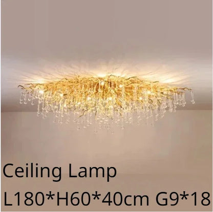 DecorBites™ Crystal Dendritic Chandelier: Modern Luxe for Living Room, Dining Room, Bedroom, Hotel Lobby