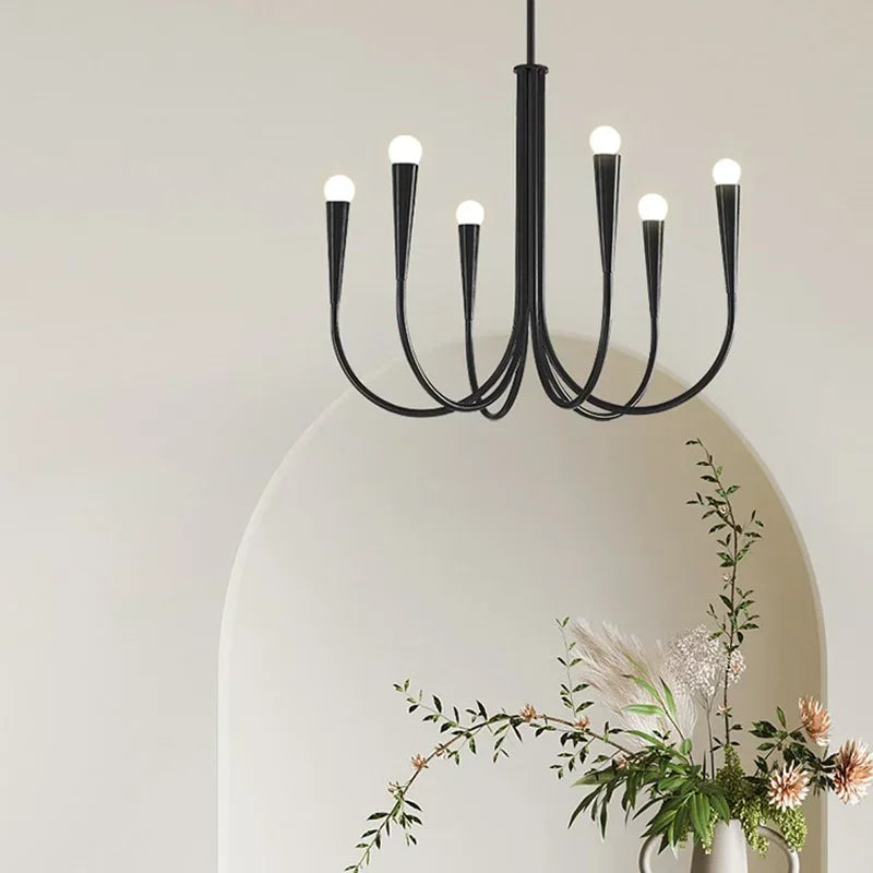 Decorbites™ Französischer Stil Schwarzes Anhängerleuchte Luxuriöse LED-Kronleuchter Raumdekoration