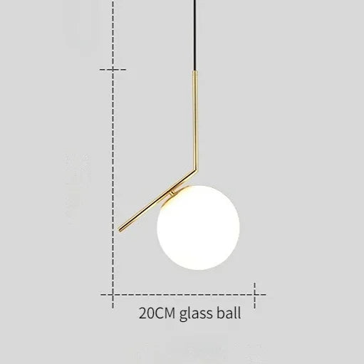 Decorbites™ Goldener Ring-Glasball-Hängeleuchte für Schlafzimmer und Wohnzimmer.