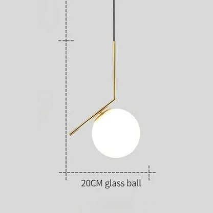Decorbites™ Goldener Ring-Glasball-Hängeleuchte für Schlafzimmer und Wohnzimmer.