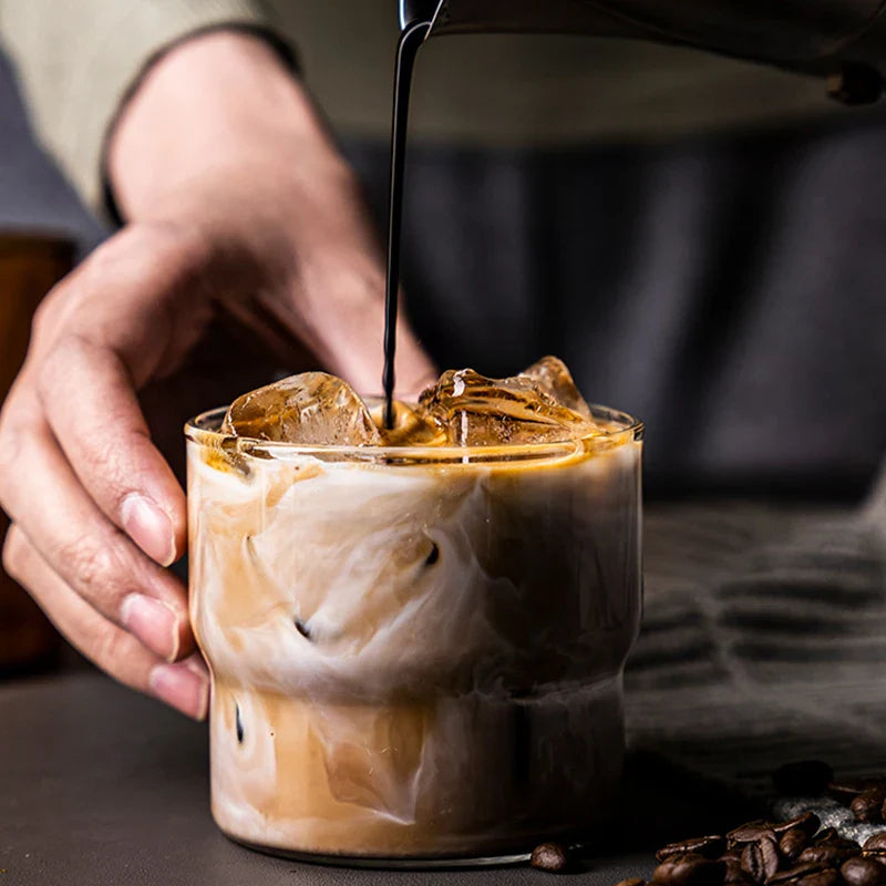 DecorBites™ Creative Glass Coffee Smoothie Cup | Heat-Resistant Drinkware for drinks