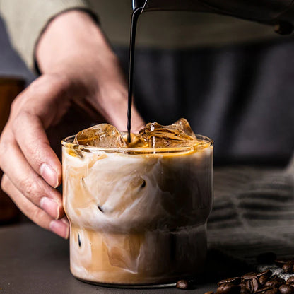 DecorBites™ Creative Glass Coffee Smoothie Cup | Heat-Resistant Drinkware for drinks