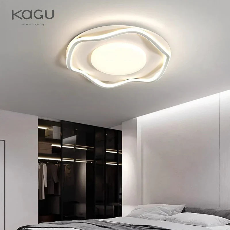 White Minimalist Ceiling Light 50cm Dimmable