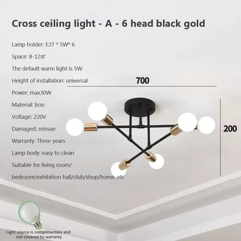 Decorbites™ LED-Deckenleuchter: Moderne Leuchte für Wohnzimmer, Schlafzimmer, Flur – Indoor-Home-Dekoration