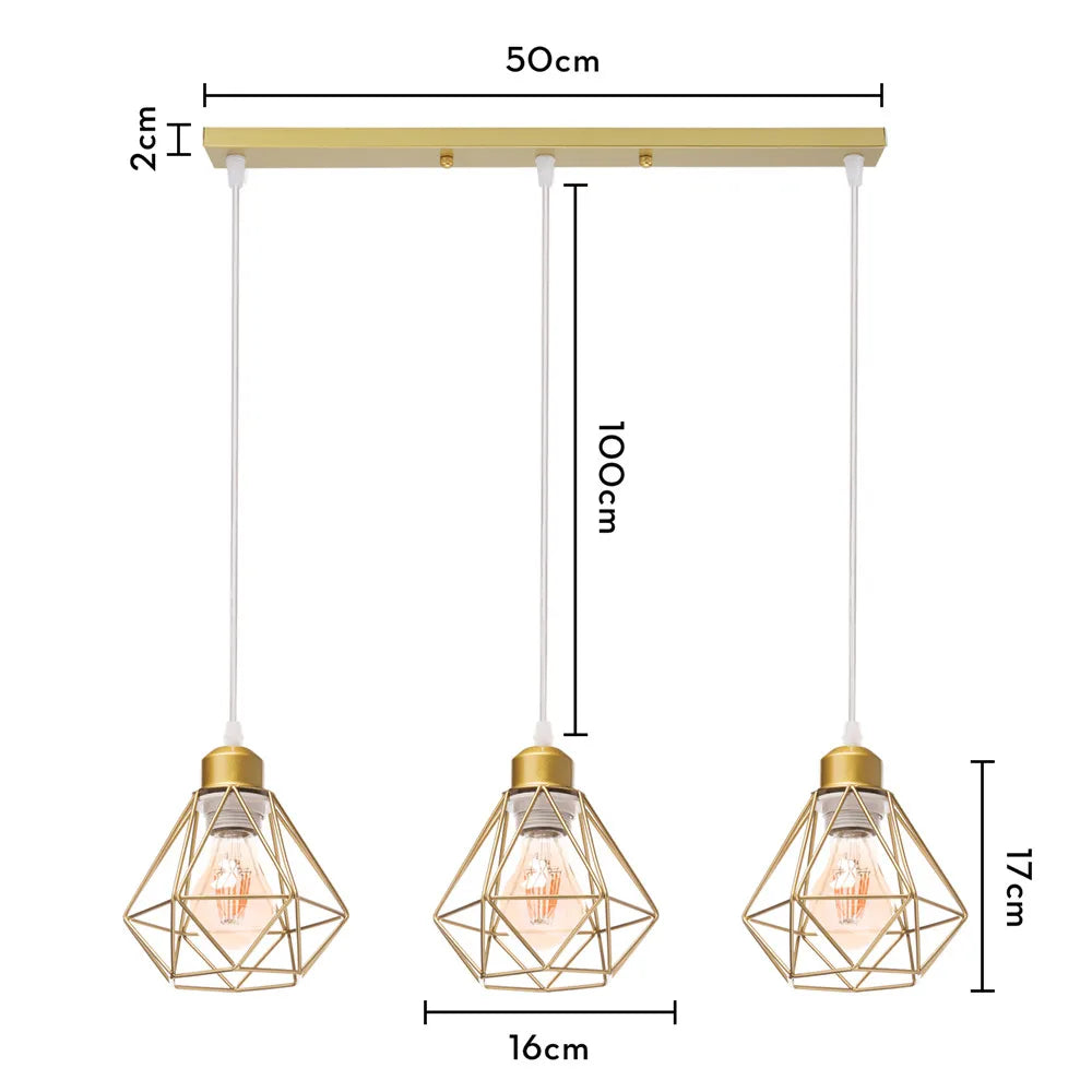 DecorBites™ Iron Frame Pendant Chandelier for Modern Indoor Lighting