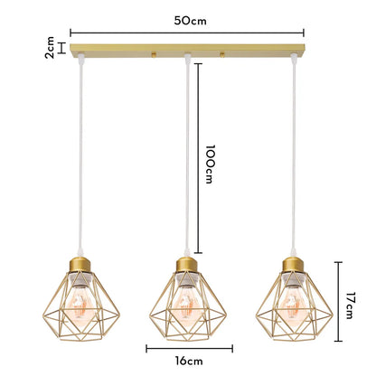 DecorBites™ Iron Frame Pendant Chandelier for Modern Indoor Lighting