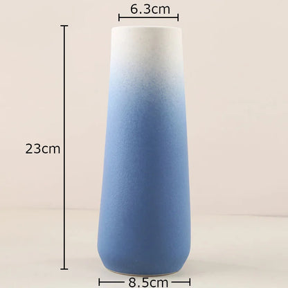 Decorbites™ Gradient Keramik Vase Zylinder Schreibtischdekoration Blumenvasen Modernes Raumdekoration