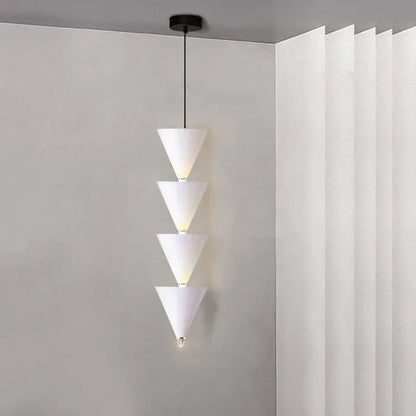 Decorbites™-Creme-Schlafzimmer-Kronleuchter: Minimalistisches Designer-Kegelförmiges Langes Linienverzweigtes Leuchtarmatur