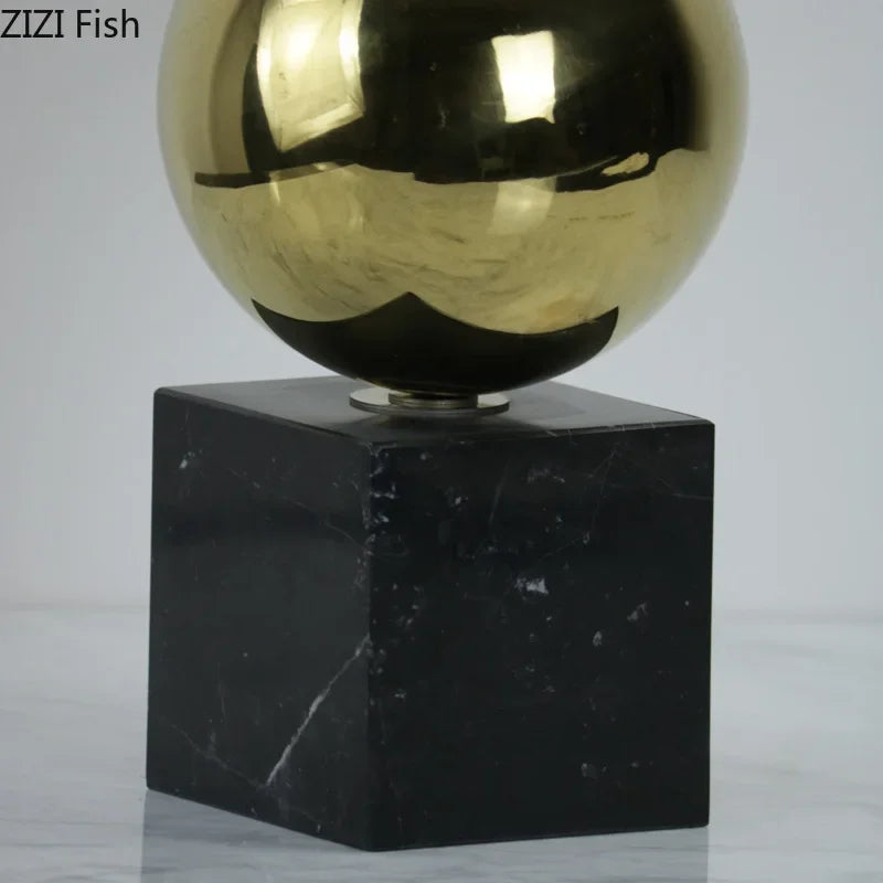 Decorbites™ Goldene Bälle Geometrische Metallskulptur Raum Schreibtisch Dekoration Ornamente