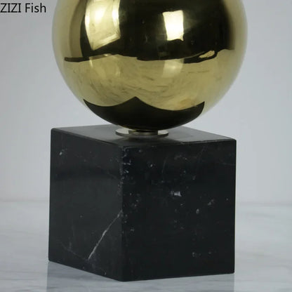 Decorbites™ Goldene Bälle Geometrische Metallskulptur Raum Schreibtisch Dekoration Ornamente