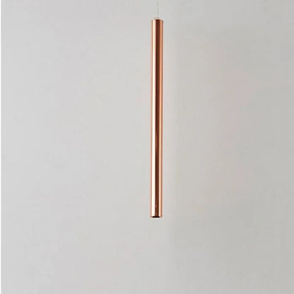Slim Tube Aluminum Pendant Light in Brushed Nickel
