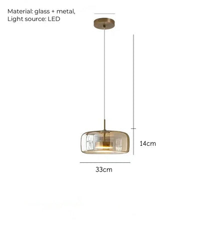Nordisches Restaurant-Pendant-Licht, modernes Luxus-Bar-Tresen, Café-Nachttisch-Einzelkopf-Glas-Kunst-Lichtarmatur
