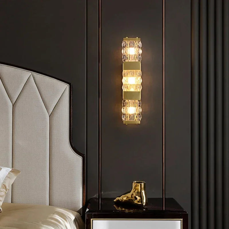 Decorbites™ Kristall-Rechteck-Wandleuchte: Luxuriöse moderne LED-Beleuchtung für Wohnzimmer, Schlafzimmer, Treppenhaus, TV-Dekoration