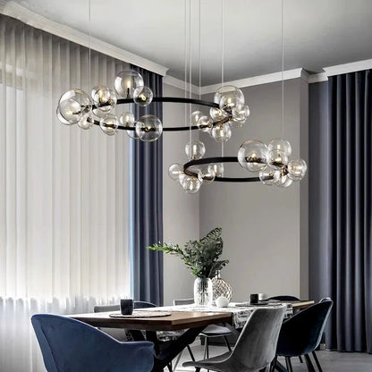 DecorBites™ Glass Ball Pendant Chandelier for Kitchen Dining Living Room