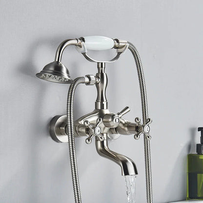 Decorbites™ Golden Schwarzer Badewannenarmatur mit Handbrause und drehbarem Auslauf