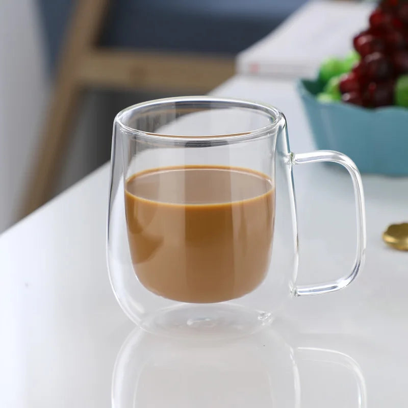 Decorbites™ Doppelwandiges Glas-Kaffeetasse Espresso-Becher Hitzebeständiger Cocktail-Wein-Bier-Becher