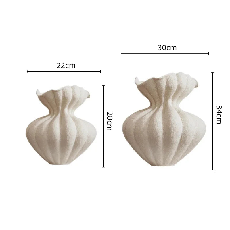 Decorbites™ Spitzen-Keramikvase für Blumensträuße und Arrangements zur Wohnraumausstattung
