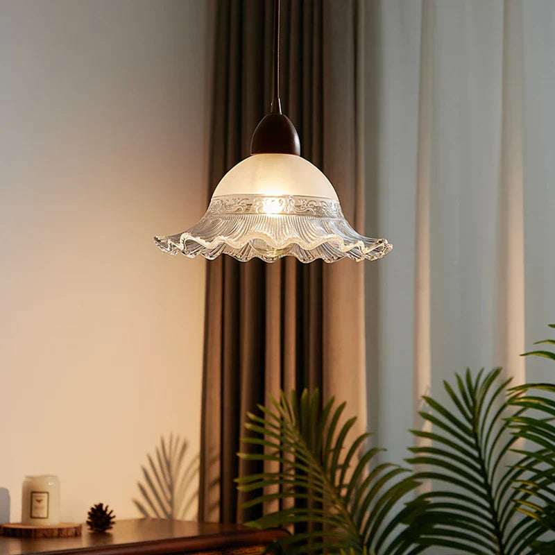 Nordic Glass Wood Pendant Light