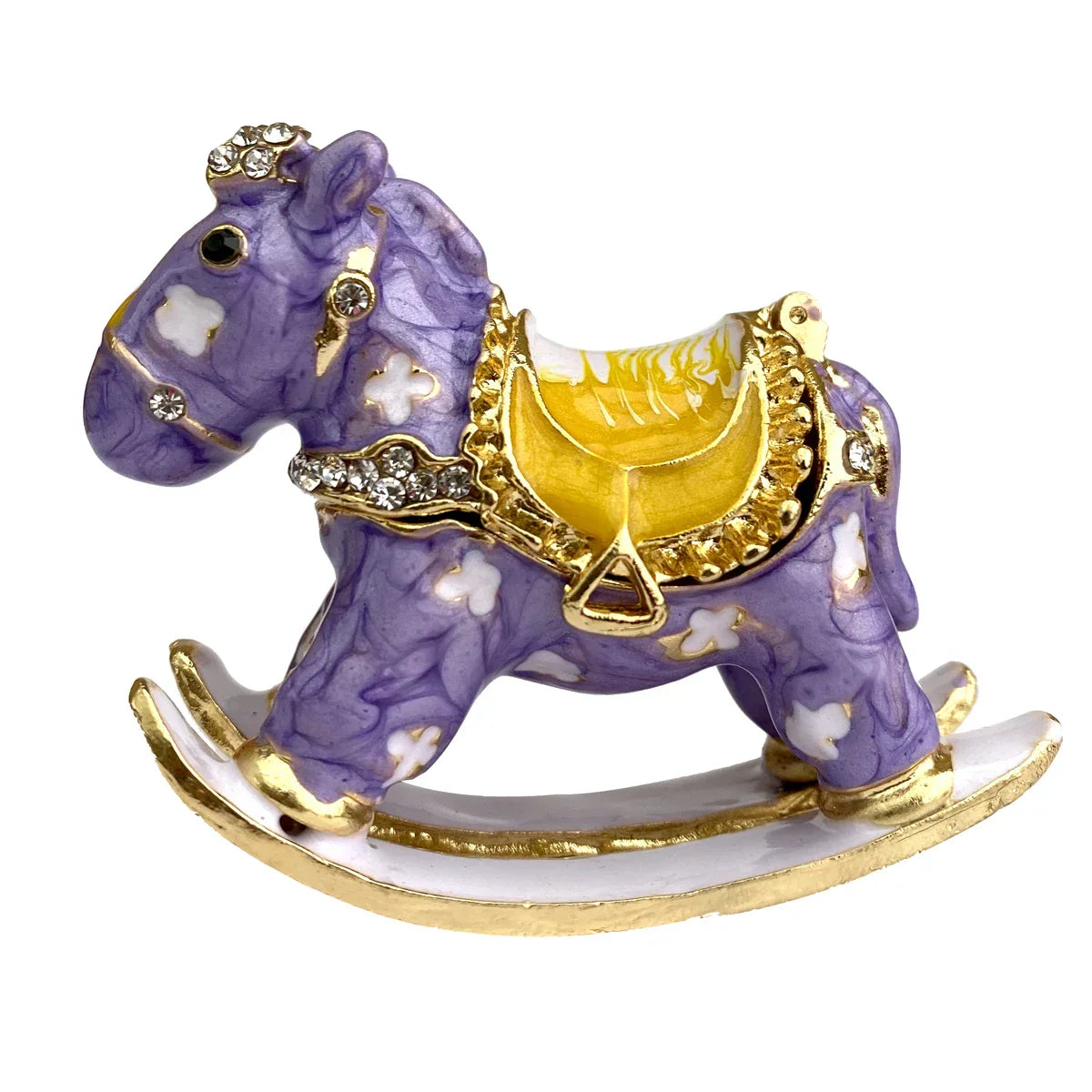 Decorbites™ Kristall-Tierfiguren-Schmuckschatulle Handbemalt Ringhalter Kommoden-Dekoration Hochzeitsgeschenk
