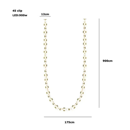 Decorbites™ Kristall-Goldkette-Hängelampe Deckenleuchte für die Hausdekoration