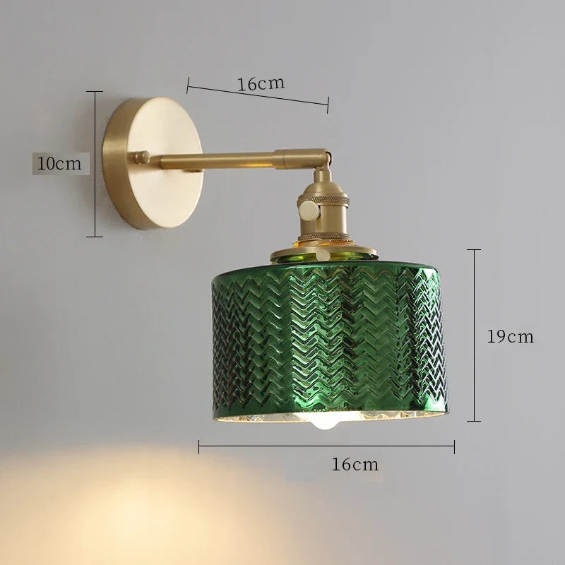 Decorbites™ Klar-Glas-LED-Wandlampe mit Kupfer-Zugschalter Moderne Wandlampe