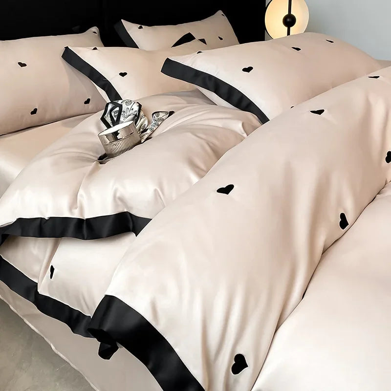 Decorbites™-Spitzenstickerei-Kühlende Bettwäsche-Set - Seidig gemütliche Bettensets
