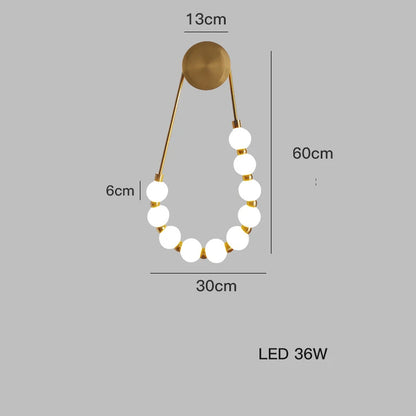 DecorBites™ LED Fancy Necklace Wall Lamp for Bedside & Living Room