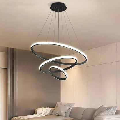 DecorBites™ Circles Chandelier Pendant Lamp 3 Rings Ceiling Light
