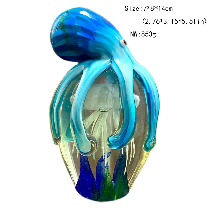 Decorbites™ Handgefertigte Kristall-Sikahirsch-Figur aus Blasglas Tierhandwerk Wohnungsdekoration