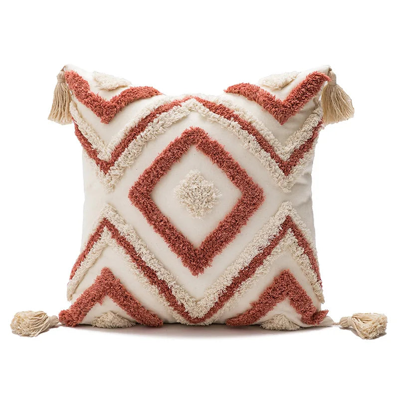 Decorbites™ Geometrische Stickerei Boho Kissenbezug Sofadecoration Dekoratives Kissenhülle Leinen Baumwolle