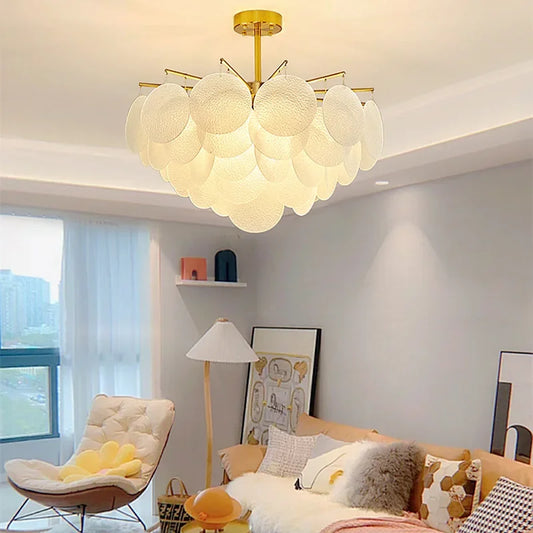 Decorbites™ Elegante Glasleuchter: Französisches Lichtluxus-Kristallbeleuchtung, Romantische Dekoration für Schlafzimmer & Wohnzimmer