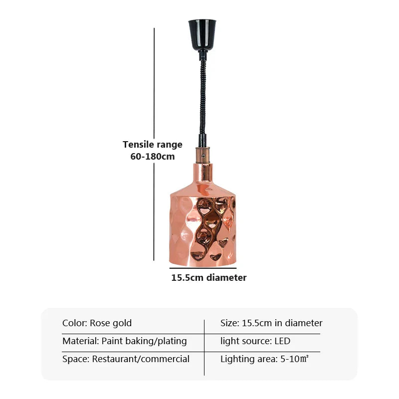 Decorbites™ Elektrische Heizlampe Teleskop-Aufhängung zur Lebensmittelkonservierung für Restaurants